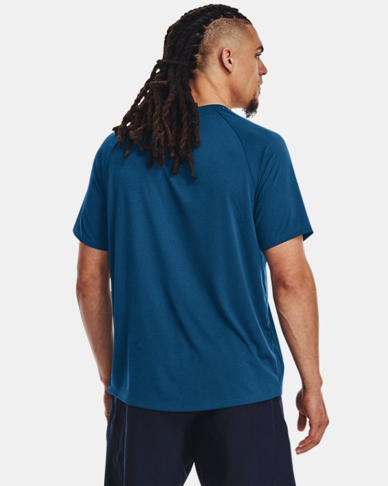 เสื้อยืดแขนสั้น UA Tech™ 2.0 สำหรับผู้ชาย in Blue image number 1